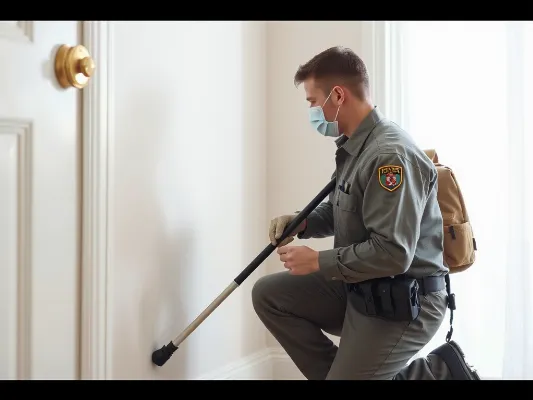 Pest control service in action